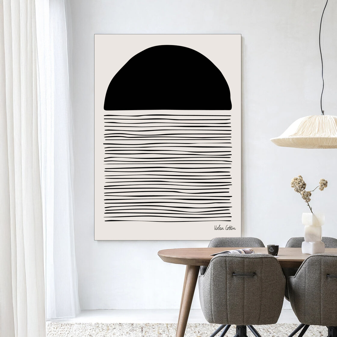 Urban Cotton Wandkleed 'Element' 80 x 110cm in Frame - black | Urban Cotton