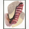 Urban Cotton Wandkleed 'Embrace' 110 x 145cm in Floating Frame - black | Urban Cotton