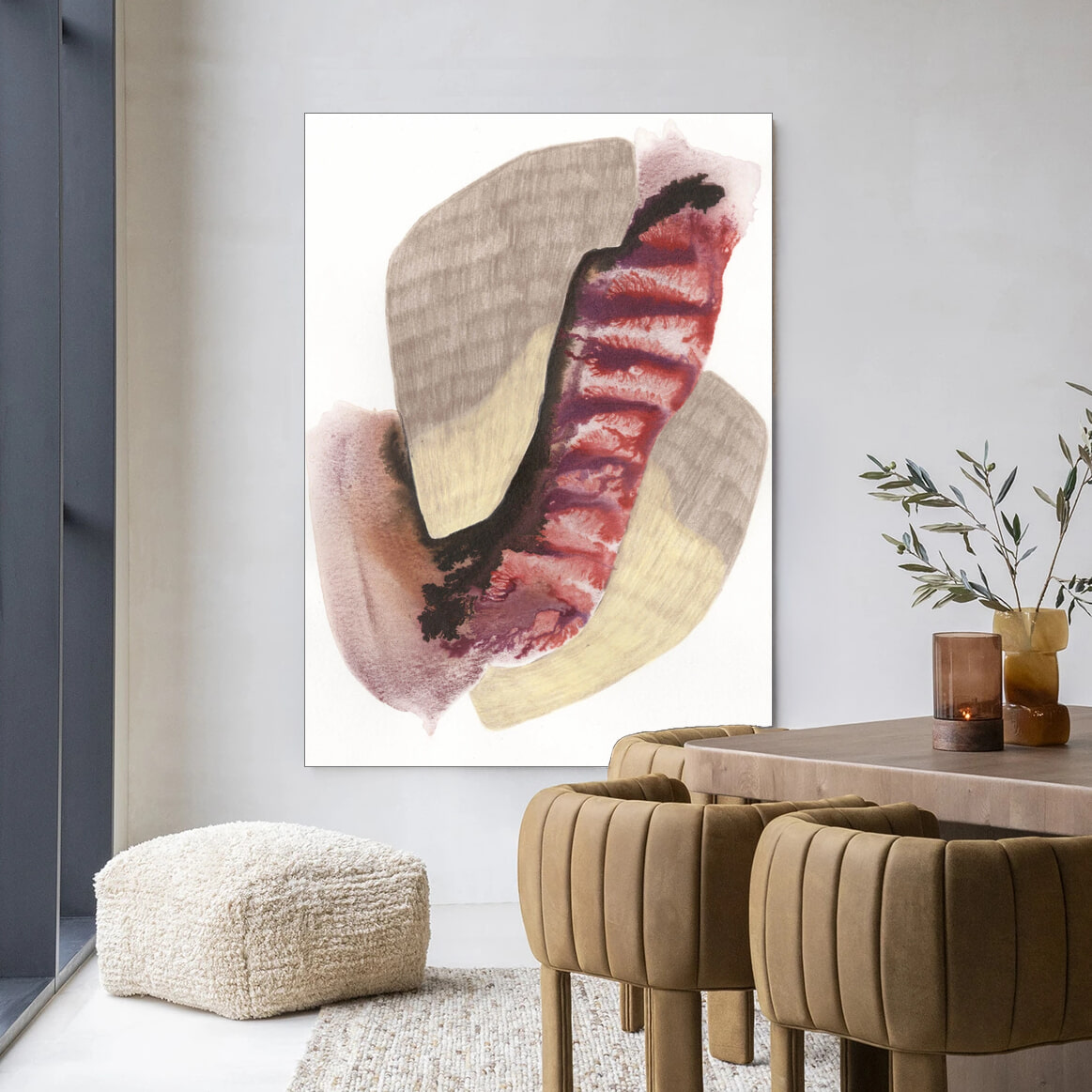 Urban Cotton Wandkleed 'Embrace' 110 x 145cm in Frame - black | Urban Cotton