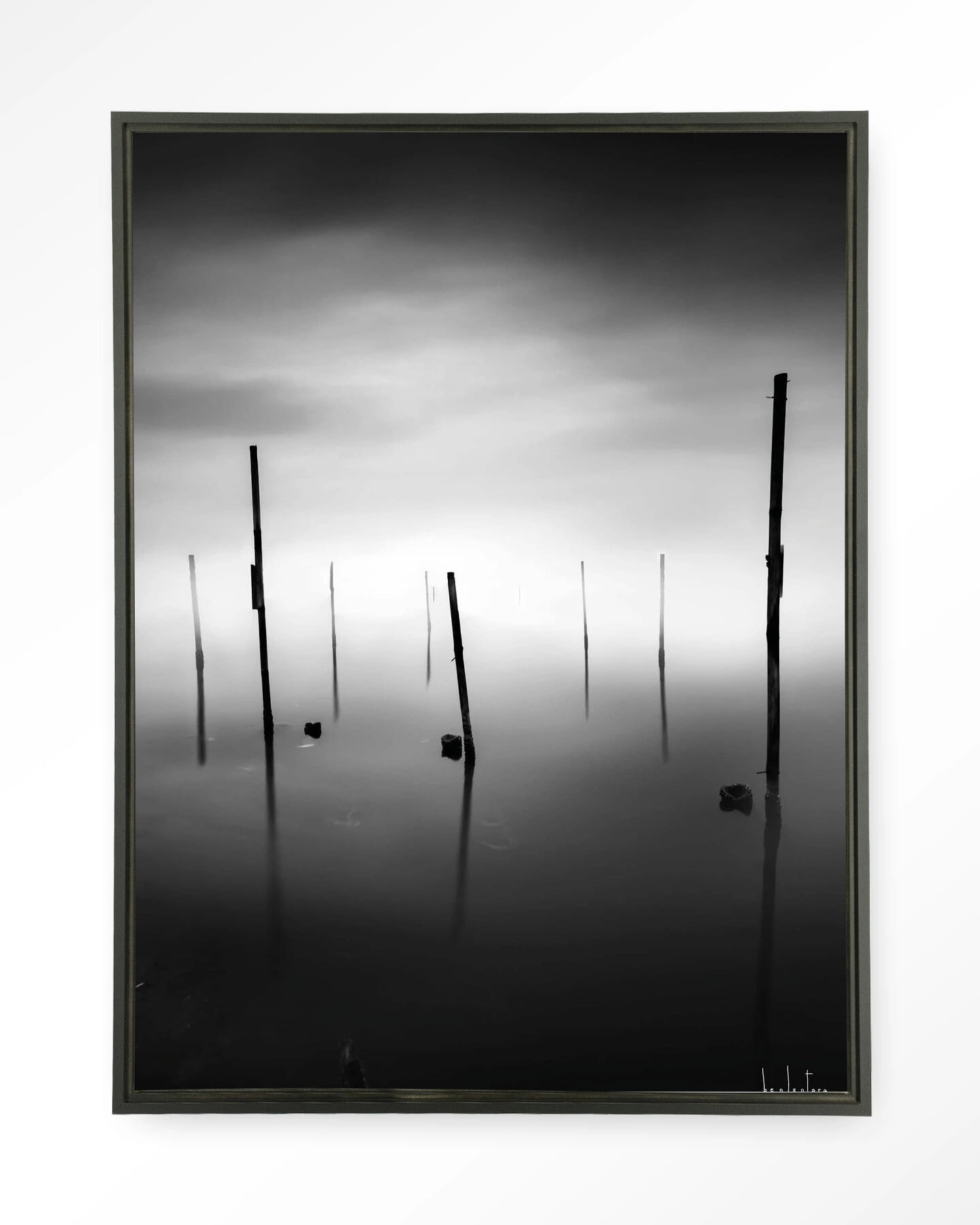 Urban Cotton Wandkleed 'Fall In' 145 x 190cm in Floating Frame - black | Urban Cotton