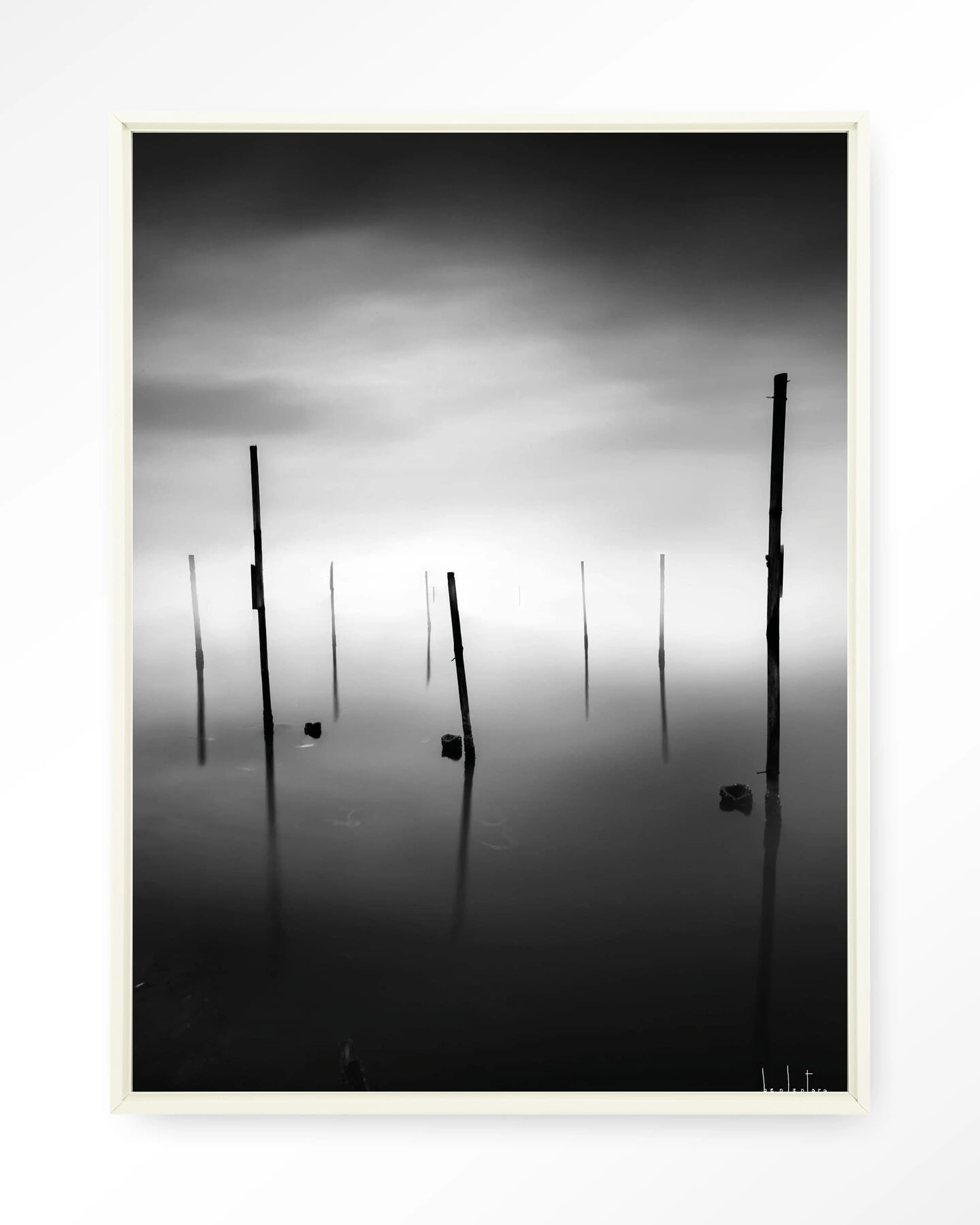Urban Cotton Wandkleed 'Fall In' 80 x 110cm in Floating Frame - off white | Urban Cotton