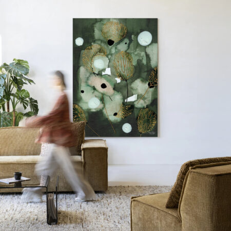 Urban Cotton Wandkleed 'Forest Flower' 145 x 190cm in Frame - black | Urban Cotton