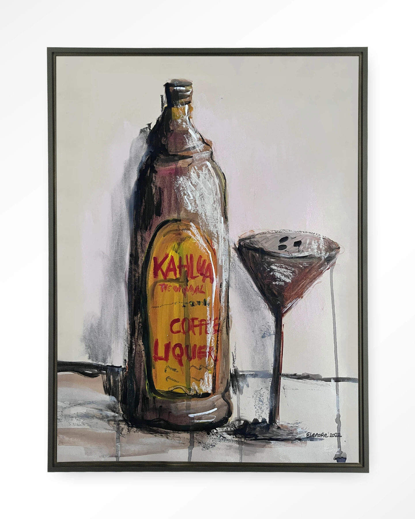 Urban Cotton Wandkleed 'Friday Night' 80 x 110cm in Floating Frame - black | Urban Cotton
