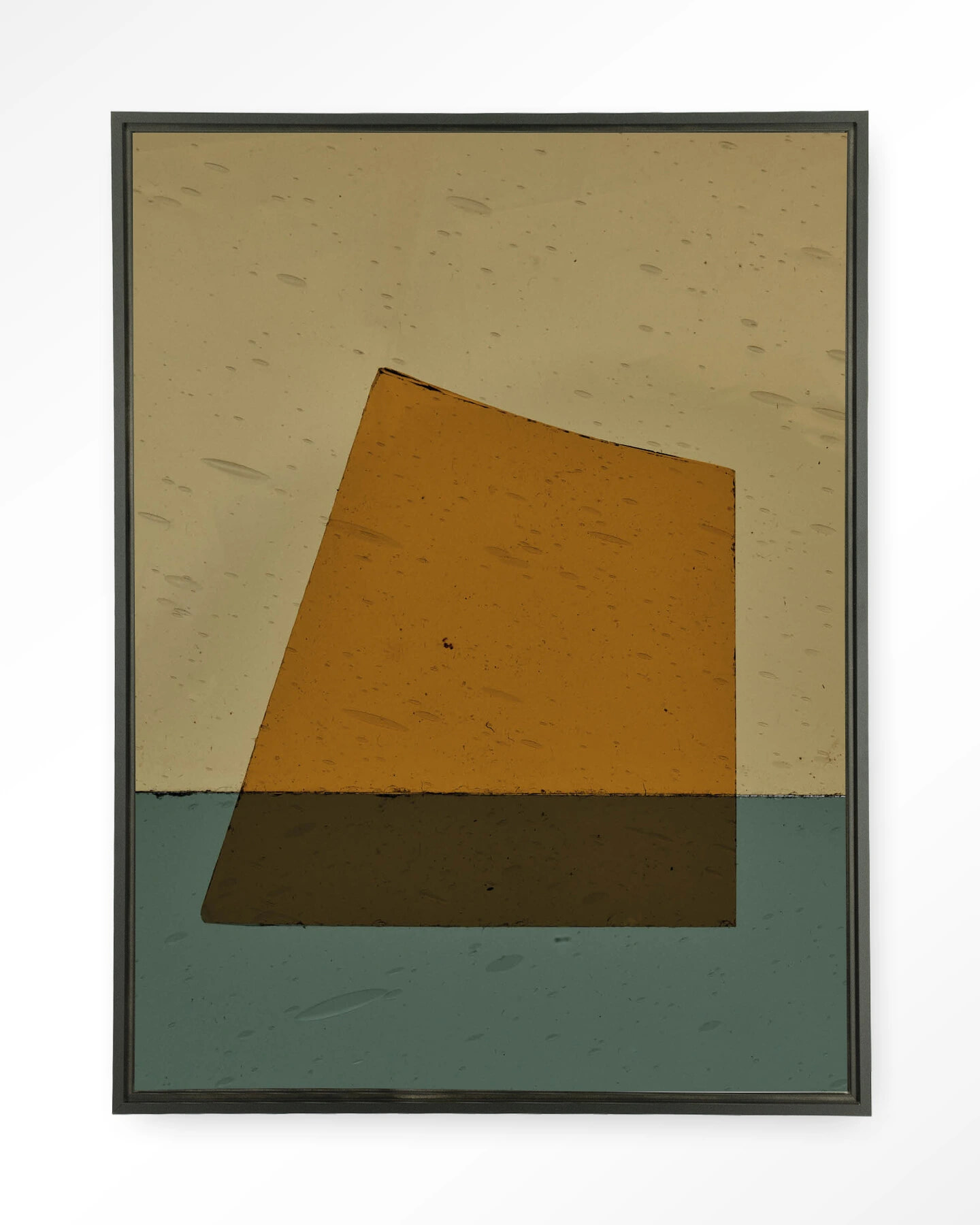 Urban Cotton Wandkleed 'Geen Beige' 145 x 190cm in Floating Frame - black | Urban Cotton