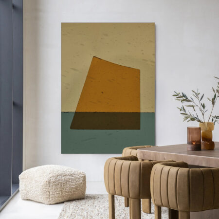 Urban Cotton Wandkleed 'Geen Beige' 80 x 110cm in Frame - black | Urban Cotton