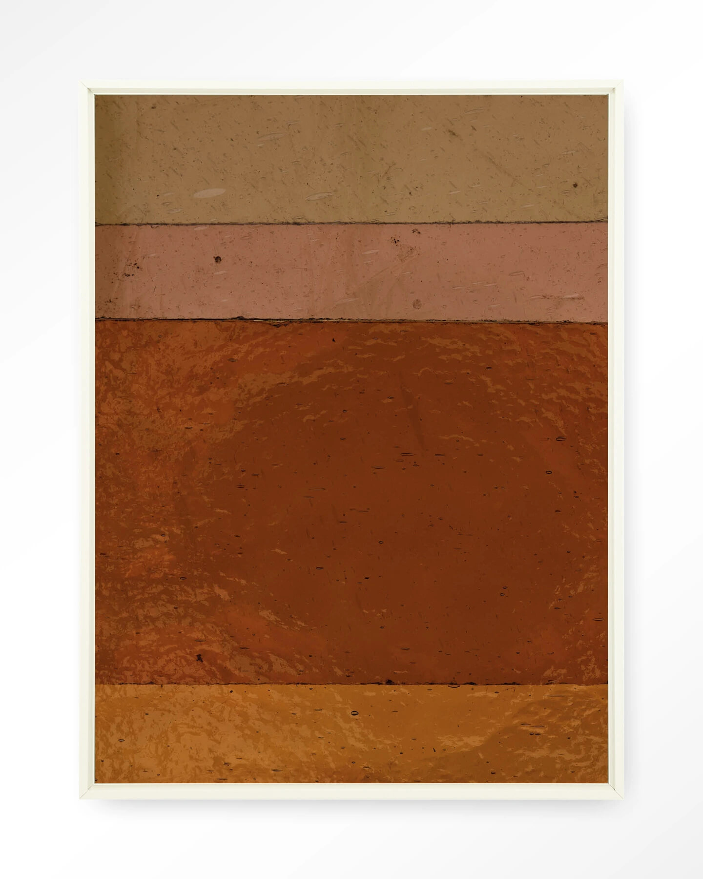 Urban Cotton Wandkleed 'Geen Bruin Roze Achtig' 80 x 110cm in Floating Frame - off white | Urban Cotton