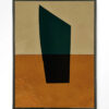 Urban Cotton Wandkleed 'Geen Groen' 110 x 145cm in Floating Frame - black | Urban Cotton
