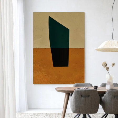 Urban Cotton Wandkleed 'Geen Groen' 110 x 145cm in Frame - black | Urban Cotton