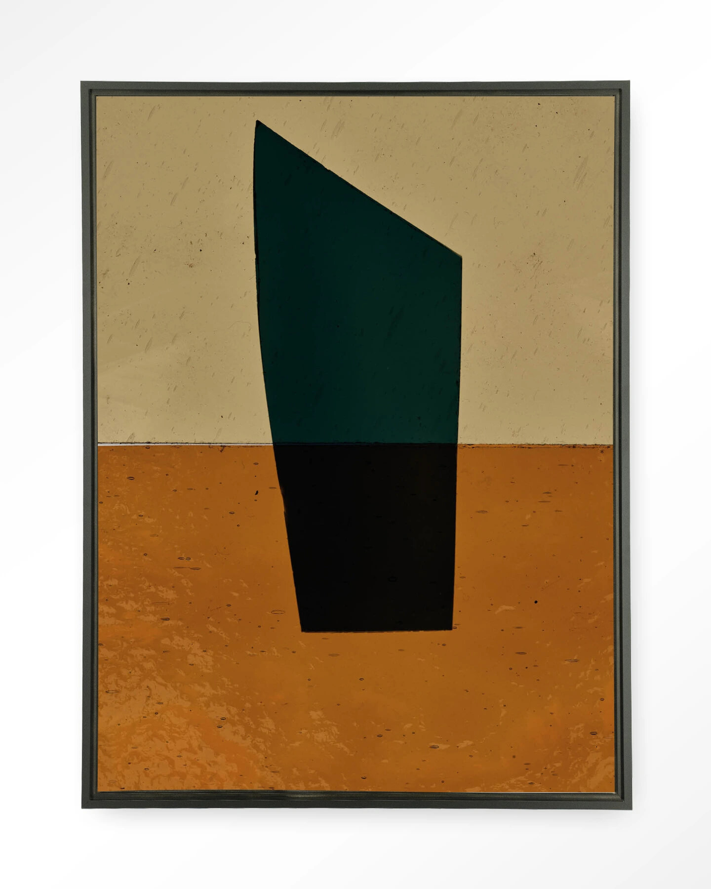 Urban Cotton Wandkleed 'Geen Groen' 145 x 190cm in Floating Frame - black | Urban Cotton