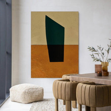 Urban Cotton Wandkleed 'Geen Groen' 80 x 110cm in Frame - black | Urban Cotton