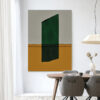Urban Cotton Wandkleed 'Geen Mosgroen' 110 x 145cm in Frame - black | Urban Cotton