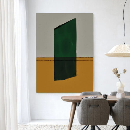 Urban Cotton Wandkleed 'Geen Mosgroen' 110 x 145cm in Frame - black | Urban Cotton