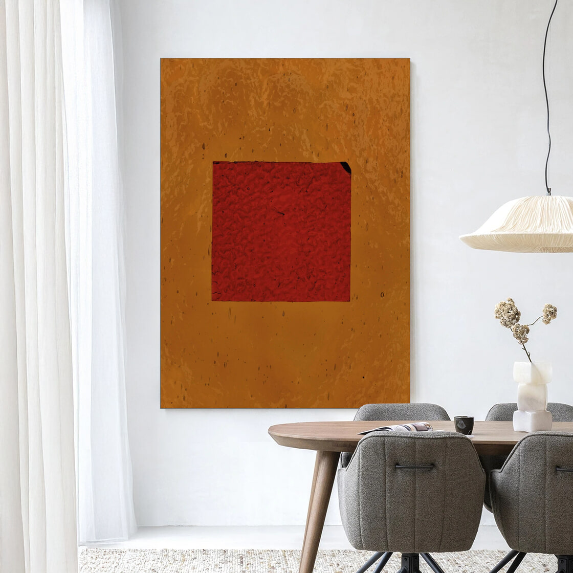Urban Cotton Wandkleed 'Geen Rood' 145 x 190cm in Frame - black | Urban Cotton