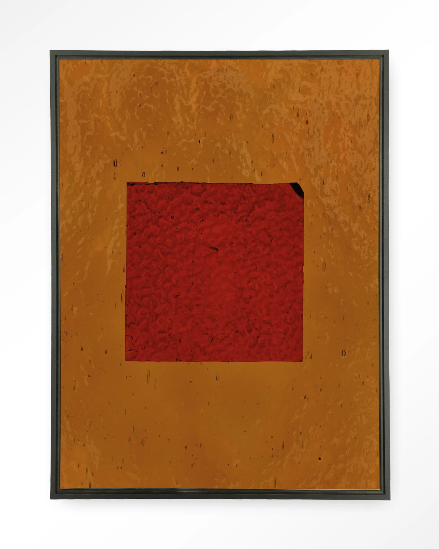 Urban Cotton Wandkleed 'Geen Rood' 80 x 110cm in Floating Frame - black | Urban Cotton