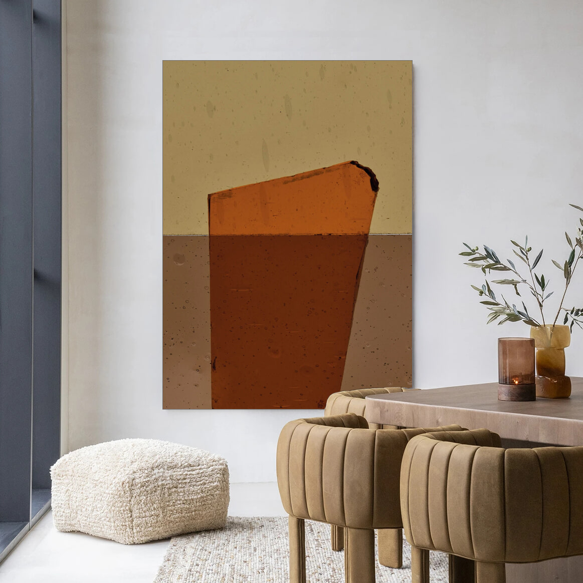 Urban Cotton Wandkleed 'Geen Soort Van Oranje' 145 x 190cm in Frame - black | Urban Cotton