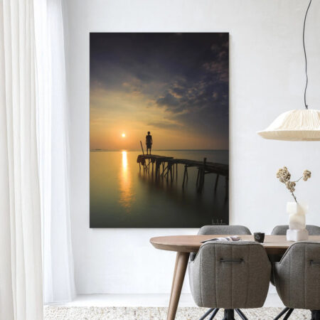 Urban Cotton Wandkleed 'Good Morning Cirebon' 110 x 145cm in Frame - black | Urban Cotton