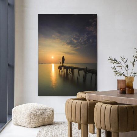 Urban Cotton Wandkleed 'Good Morning Cirebon' 145 x 190cm in Frame - black | Urban Cotton
