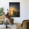 Urban Cotton Wandkleed 'Good Morning Cirebon' 80 x 110cm in Frame - black | Urban Cotton