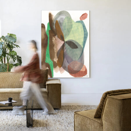 Urban Cotton Wandkleed 'Grounding' 80 x 110cm in Frame - black | Urban Cotton