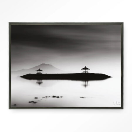 Urban Cotton Wandkleed 'Harmony Bali' 110 x 145cm in Floating Frame - black | Urban Cotton