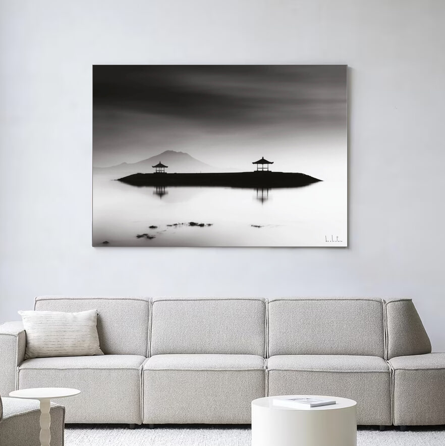 Urban Cotton Wandkleed 'Harmony Bali' 80 x 110cm in Frame - black | Urban Cotton