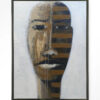 Urban Cotton Wandkleed 'Head 1' 110 x 145cm in Floating Frame - black | Urban Cotton
