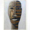 Urban Cotton Wandkleed 'Head 1' 110 x 145cm in Floating Frame - off white | Urban Cotton