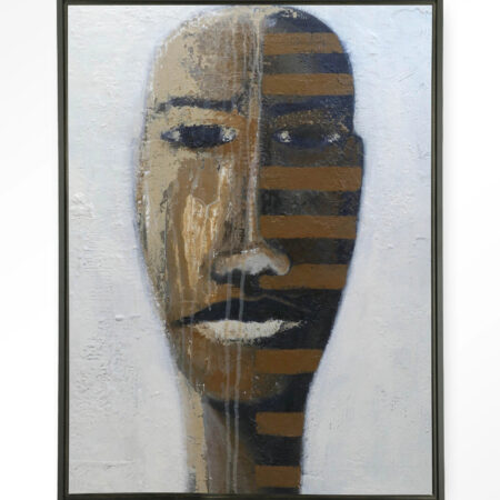 Urban Cotton Wandkleed 'Head 1' 145 x 190cm in Floating Frame - black | Urban Cotton