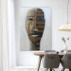 Urban Cotton Wandkleed 'Head 1' 80 x 110cm in Frame - black | Urban Cotton