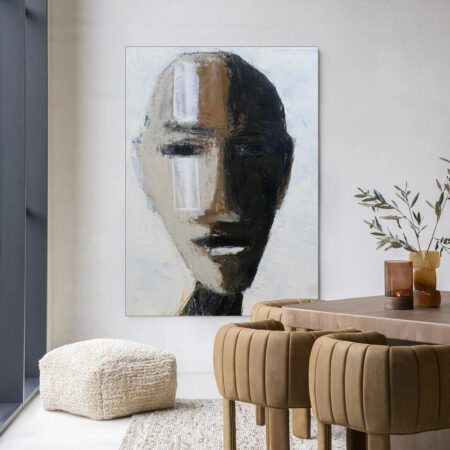 Urban Cotton Wandkleed 'Head 2' 145 x 190cm in Frame - black | Urban Cotton