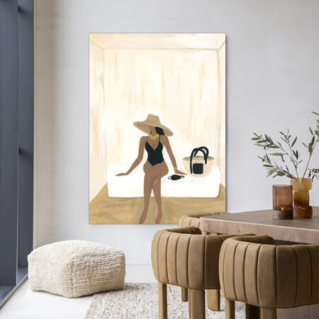 Urban Cotton Wandkleed 'Luxuriate Regardless' 80 x 110cm in Frame - black | Urban Cotton