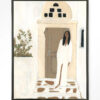 Urban Cotton Wandkleed 'Mediterranean Dream' 110 x 145cm in Floating Frame - black | Urban Cotton
