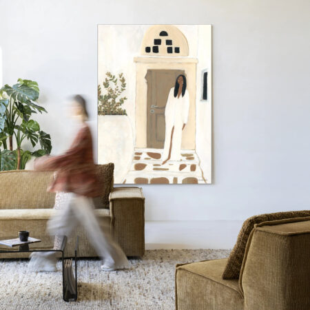 Urban Cotton Wandkleed 'Mediterranean Dream' 145 x 190cm in Frame - black | Urban Cotton