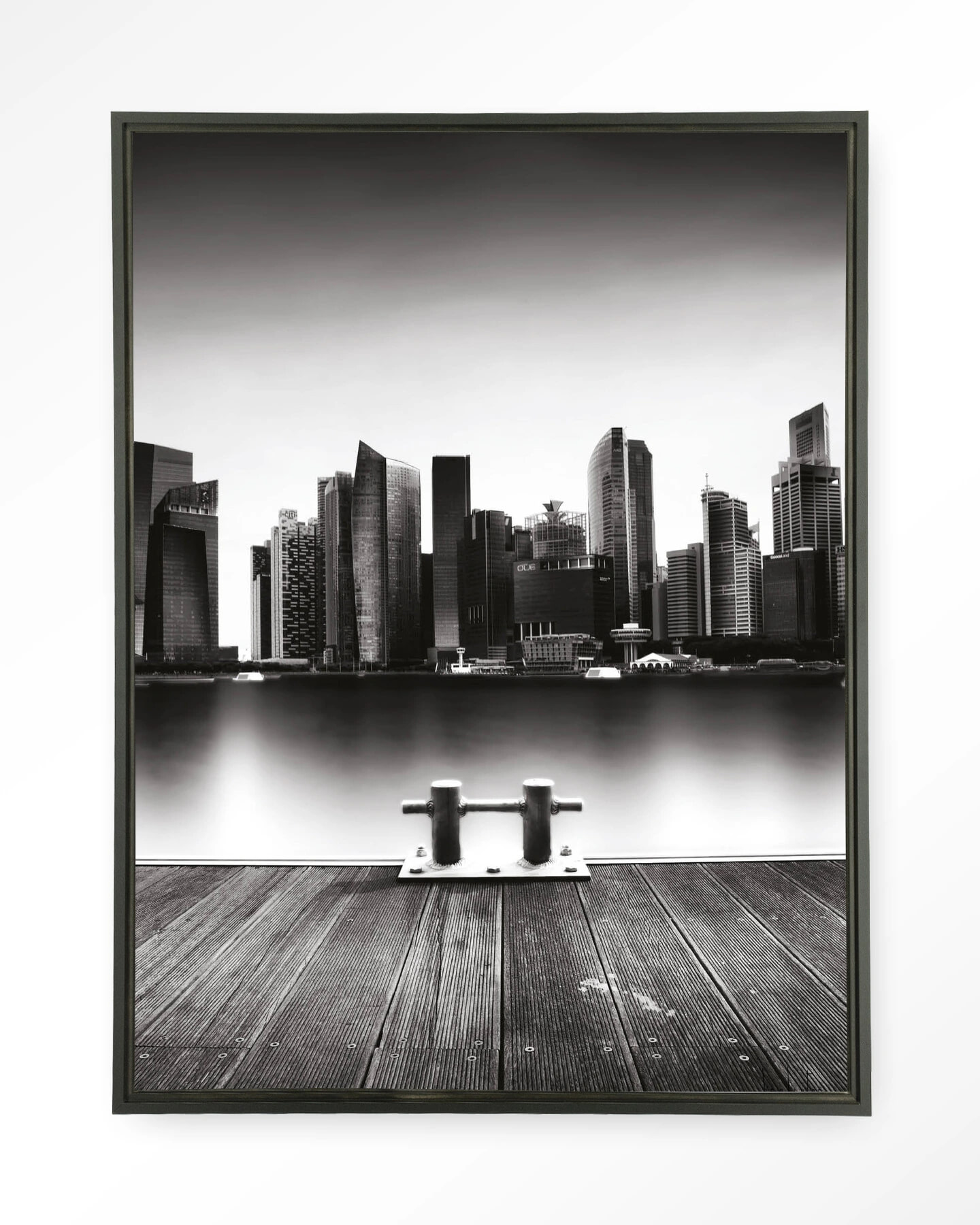 Urban Cotton Wandkleed 'Momentarily Silent' 110 x 145cm in Floating Frame - black | Urban Cotton