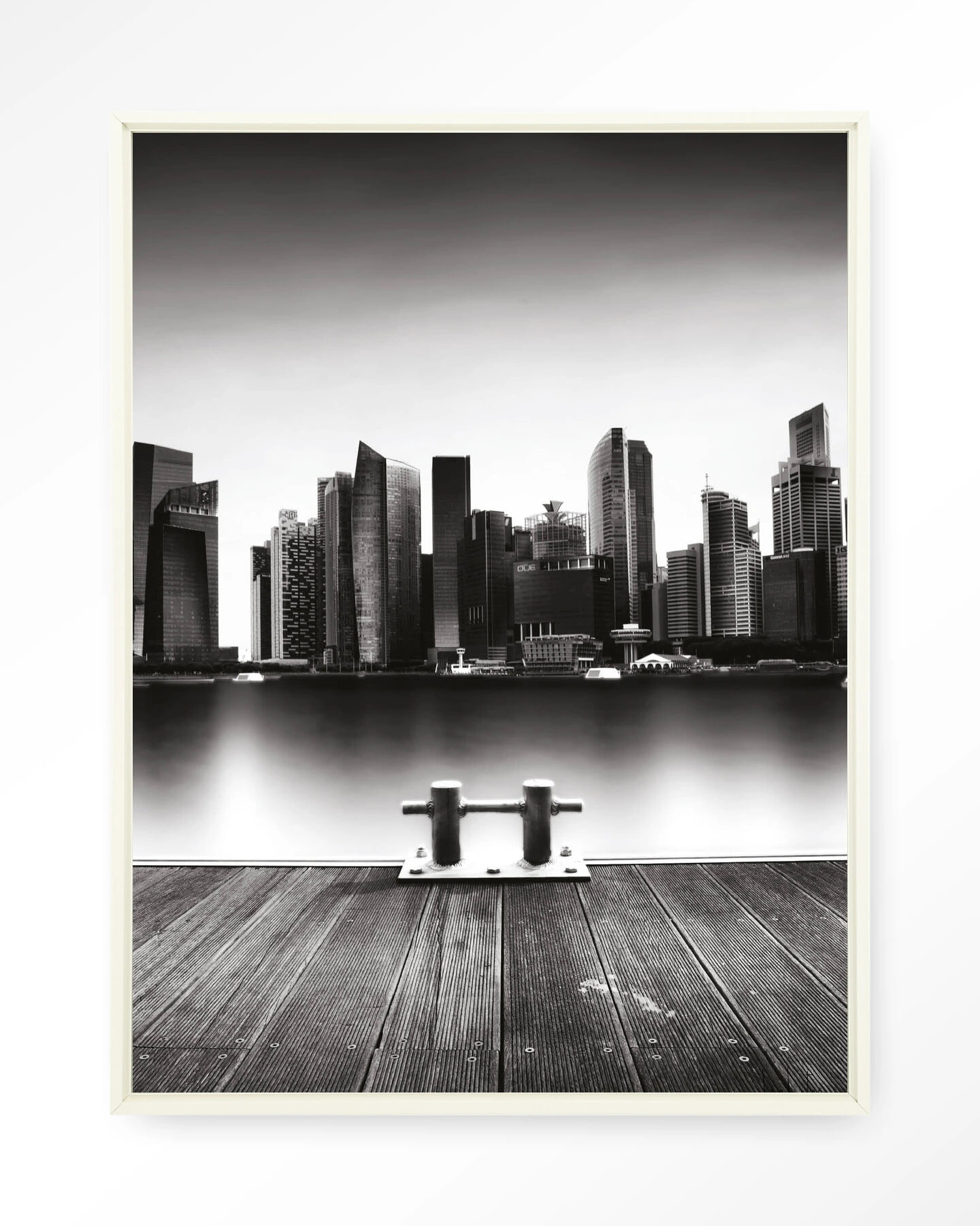 Urban Cotton Wandkleed 'Momentarily Silent' 110 x 145cm in Floating Frame - off white | Urban Cotton