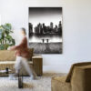 Urban Cotton Wandkleed 'Momentarily Silent' 110 x 145cm in Frame - black | Urban Cotton