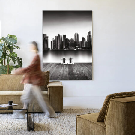 Urban Cotton Wandkleed 'Momentarily Silent' 110 x 145cm in Frame - black | Urban Cotton