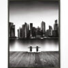 Urban Cotton Wandkleed 'Momentarily Silent' 145 x 190cm in Floating Frame - black | Urban Cotton