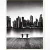 Urban Cotton Wandkleed 'Momentarily Silent' 145 x 190cm in Floating Frame - off white | Urban Cotton
