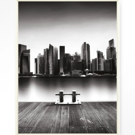 Urban Cotton Wandkleed 'Momentarily Silent' 145 x 190cm in Floating Frame - off white | Urban Cotton