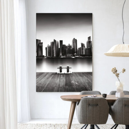 Urban Cotton Wandkleed 'Momentarily Silent' 145 x 190cm in Frame - black | Urban Cotton