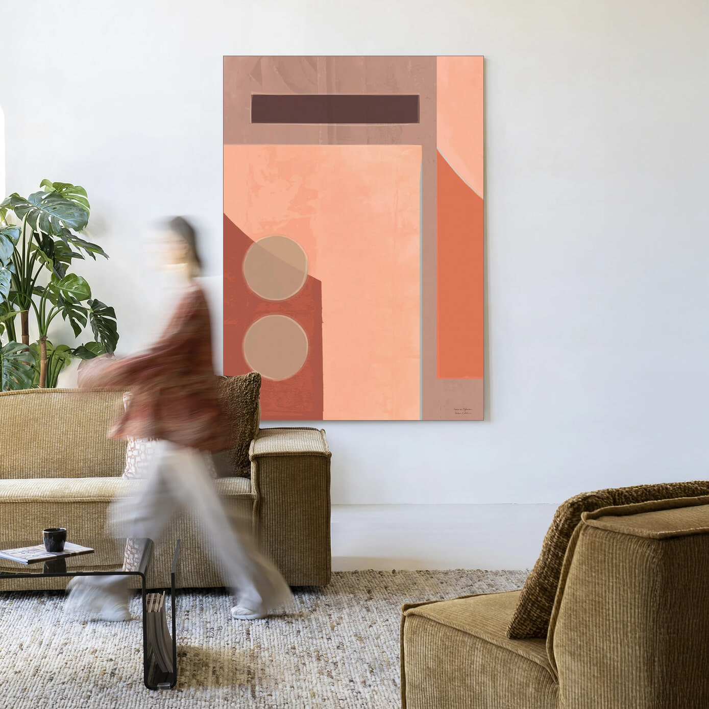 Urban Cotton Wandkleed 'Monolithic' 110 x 145cm in Frame - black | Urban Cotton
