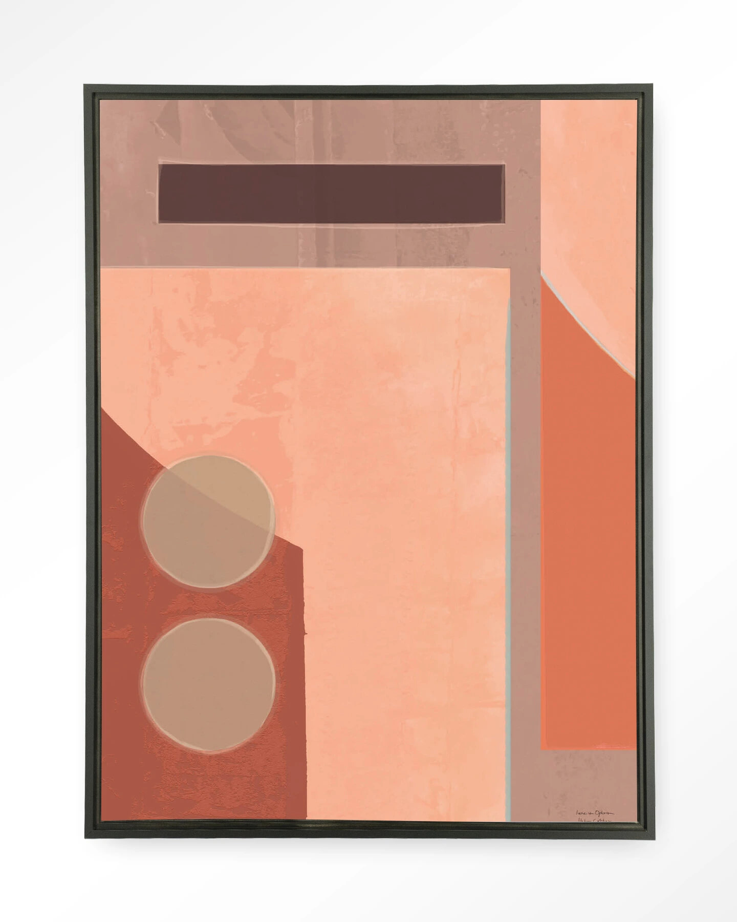 Urban Cotton Wandkleed 'Monolithic' 80 x 110cm in Floating Frame - black | Urban Cotton