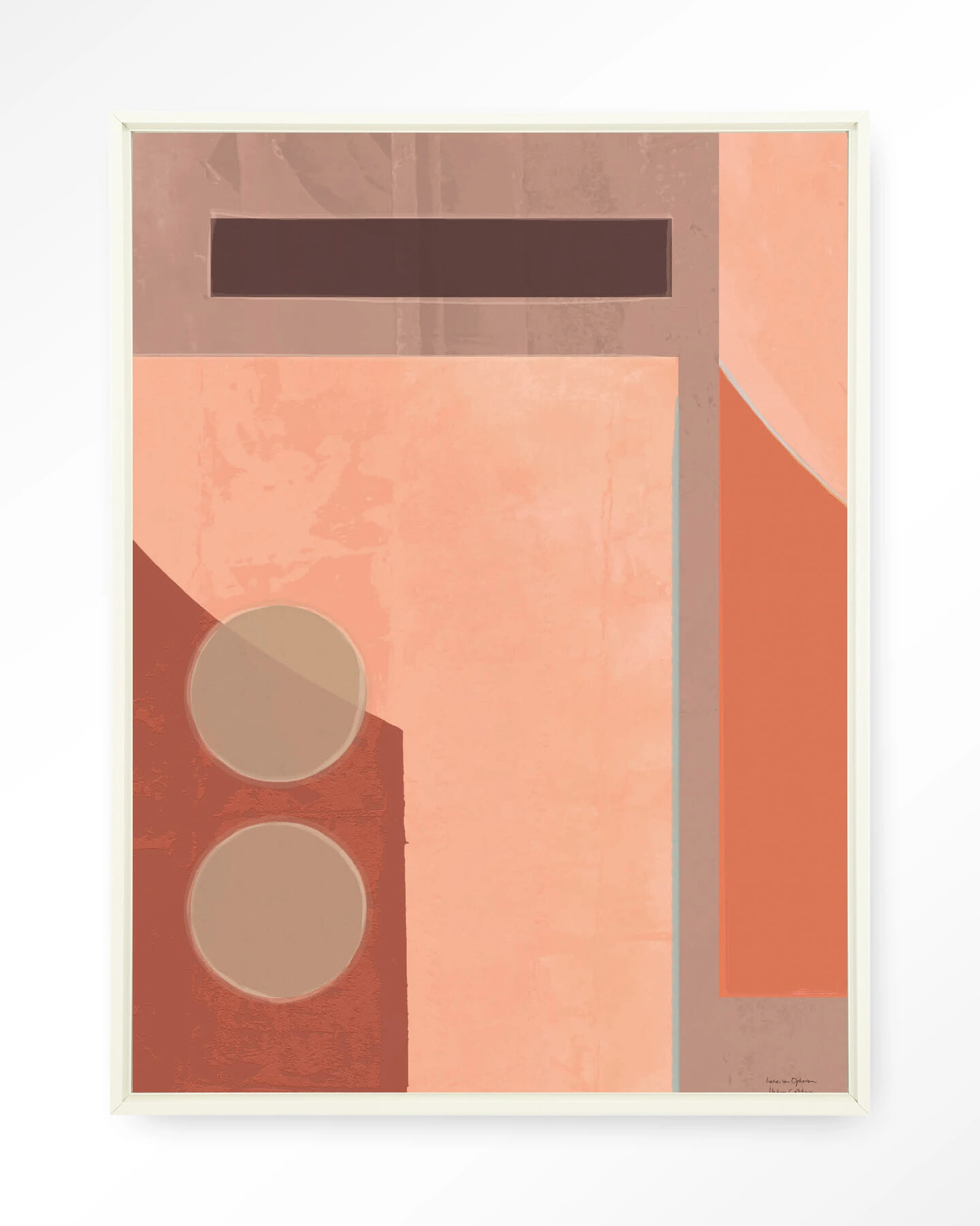 Urban Cotton Wandkleed 'Monolithic' 80 x 110cm in Floating Frame - off white | Urban Cotton