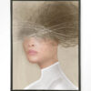 Urban Cotton Wandkleed 'Mood Cloud' 110 x 145cm in Floating Frame - black | Urban Cotton