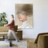 Urban Cotton Wandkleed 'Mood Cloud' 80 x 110cm in Frame - black | Urban Cotton