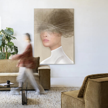 Urban Cotton Wandkleed 'Mood Cloud' 80 x 110cm in Frame - black | Urban Cotton