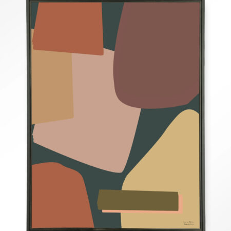 Urban Cotton Wandkleed 'Nuance' 110 x 145cm in Floating Frame - black | Urban Cotton