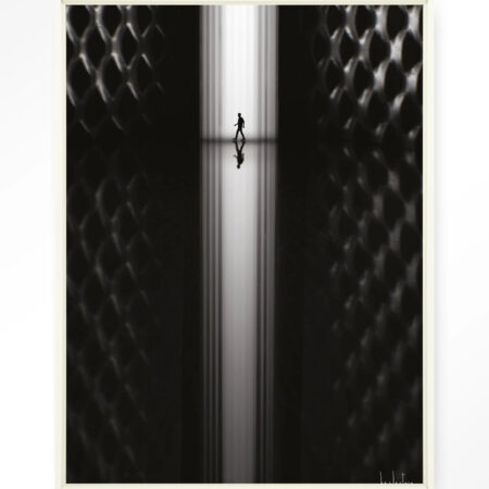 Urban Cotton Wandkleed 'Passing' 80 x 110cm in Floating Frame - off white | Urban Cotton