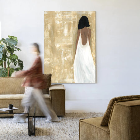 Urban Cotton Wandkleed 'She Opened Her Heart' 110 x 145cm in Frame - black | Urban Cotton